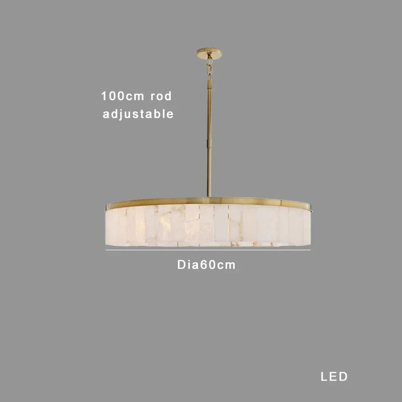 Afralia™ Gold Marble Ceiling Pendant Light Round Elegant Luxury Hanging Lamp