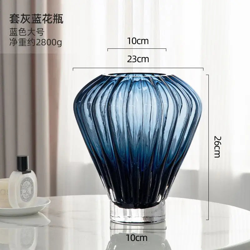 Afralia™ Blue Hot Air Balloon Vase, Lily Flower Arrangement Home Decoration