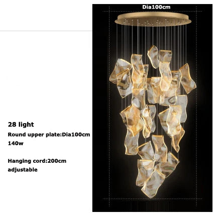 Afralia™ Modern Water Wave Acrylic LED Chandelier - Dining Room Pendant Light
