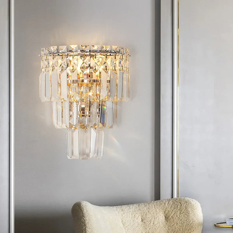 Afralia™ Crystal Wall Lamp: Elegant Living Room Bedroom Design Lighting