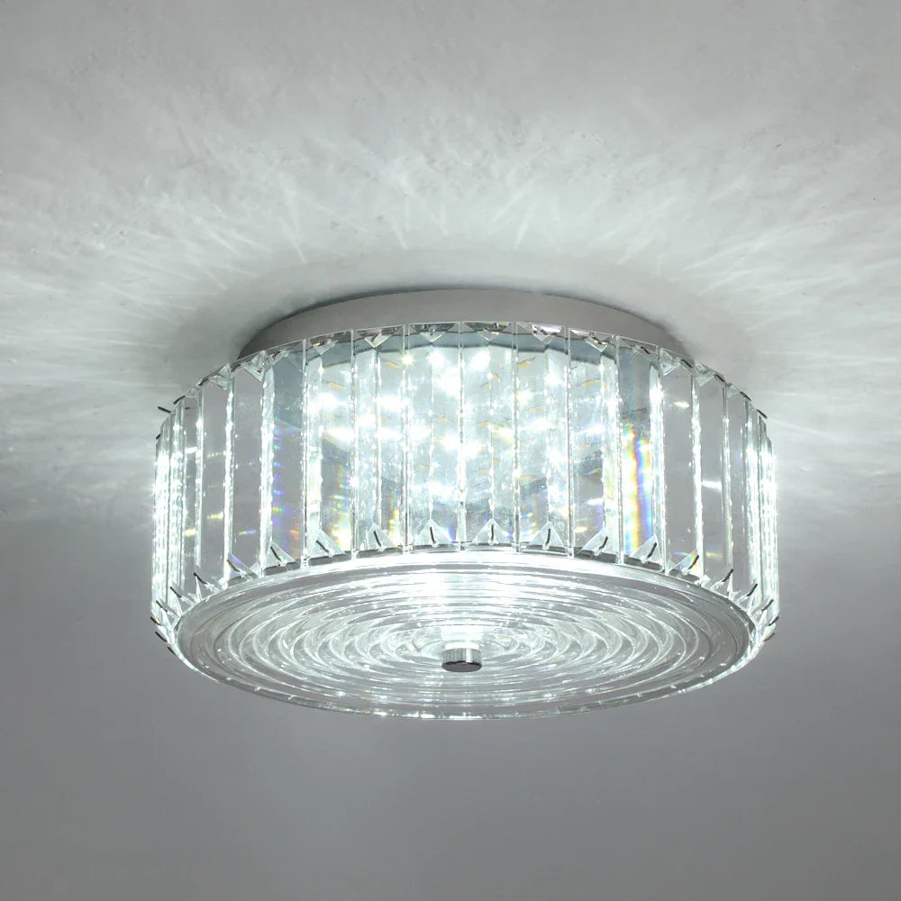 Afralia™ Crystal LED Ceiling Chandelier Light Circle Design Indoor Lighting