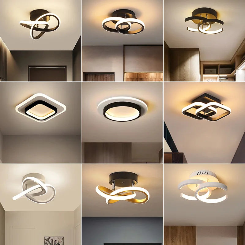 Afralia™ Modern LED Ceiling Lights for Home Lighting in Bedroom Living Room Corridor Balcony