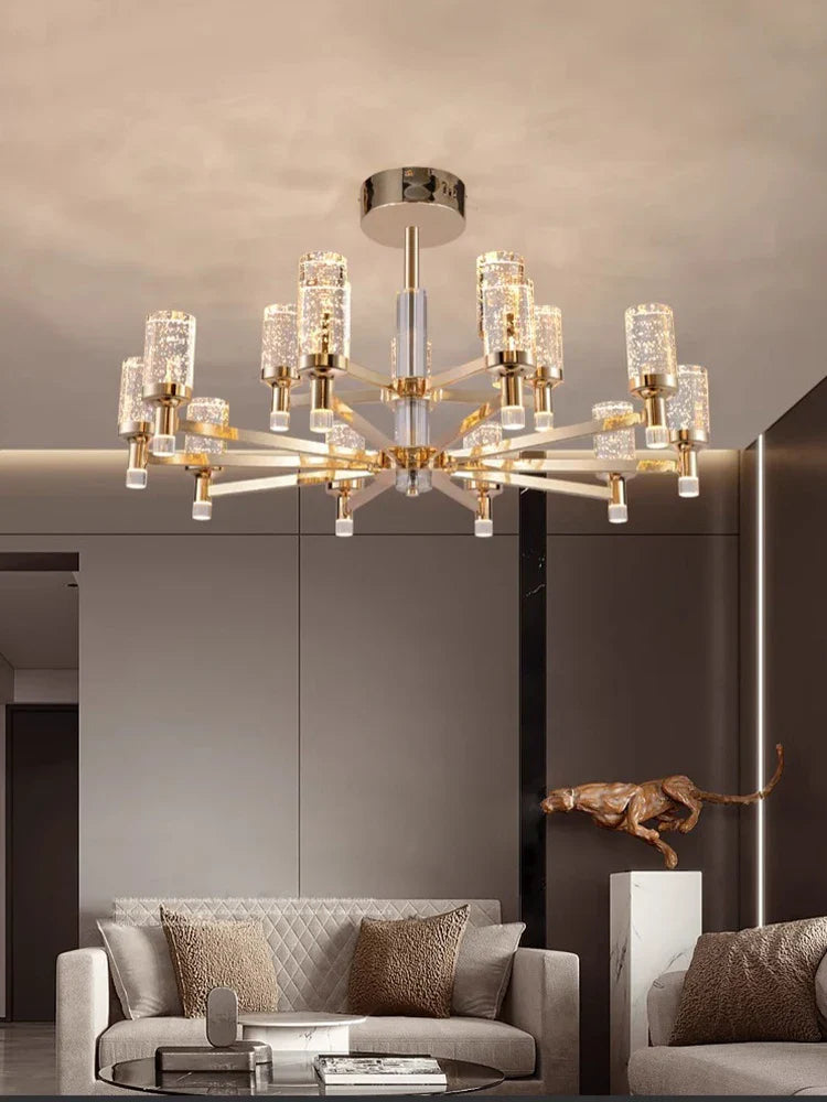 Afralia™ Bubble Crystal Chandelier for Luxurious Living Room Decor