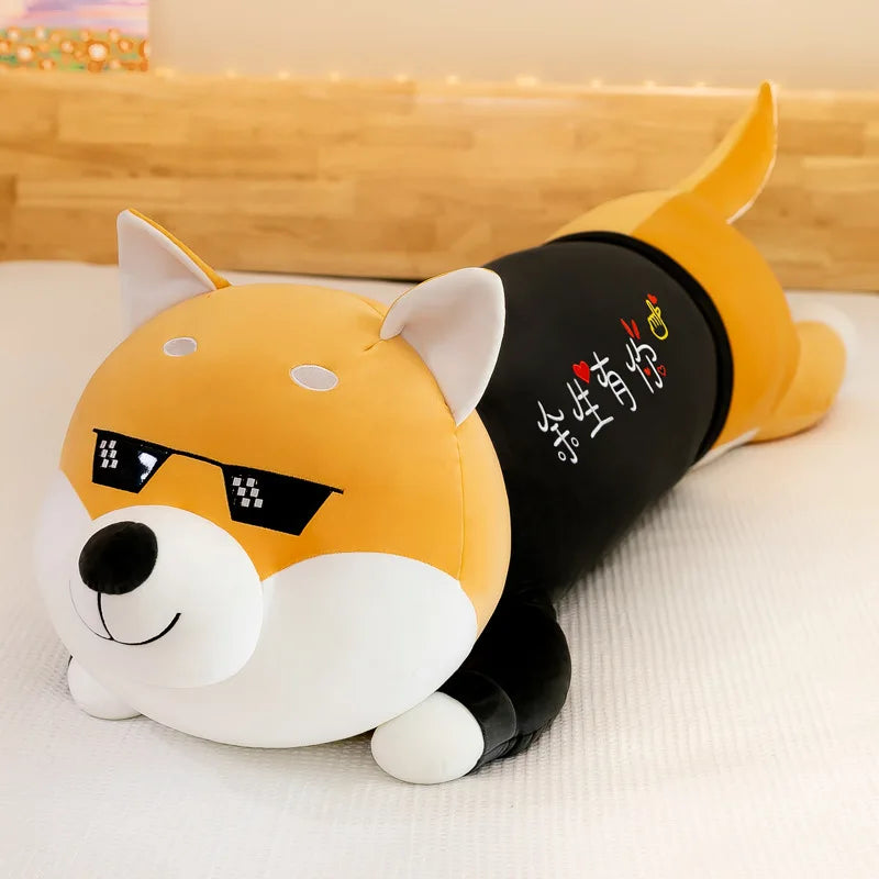 Afralia™ Plush Dog Body Pillow: Soft, Cute, Comfortable Long Pillow for Kids, Girlfriend, Schoolmate