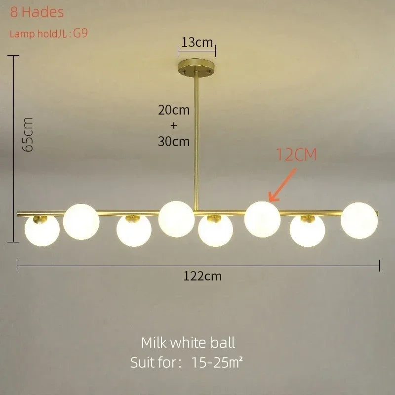 Afralia™ Bean Glass Chandelier: Modern Magic Lighting for Kitchen Living Room Bedroom