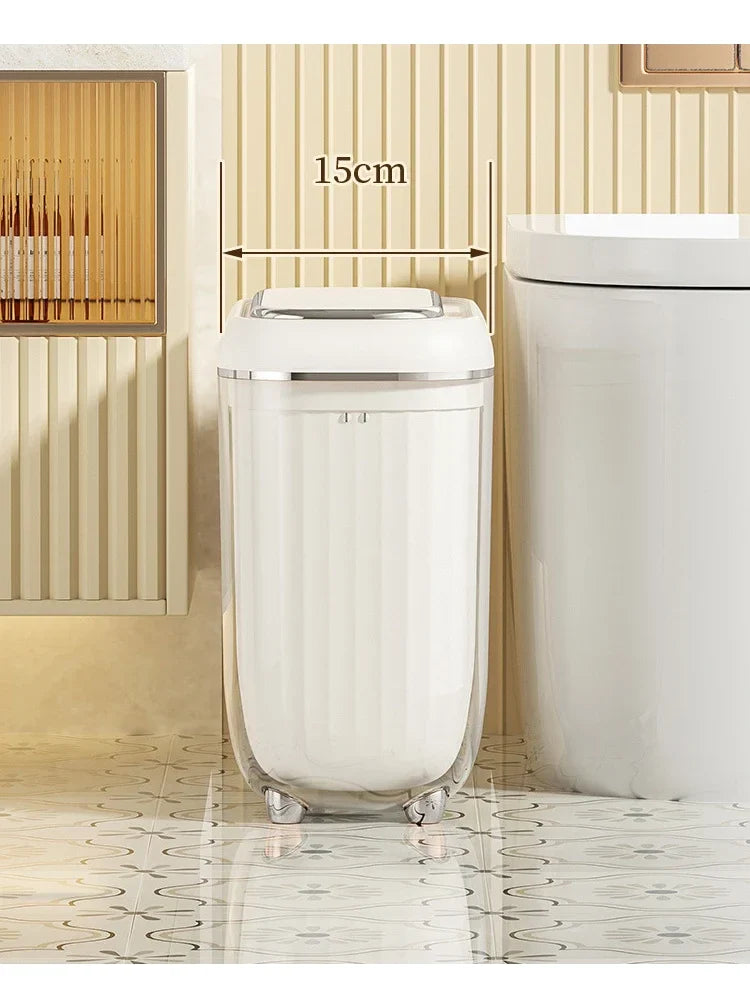 Afralia™ Smart Sensor Trash Can with Lid for Bathroom and Kitchen