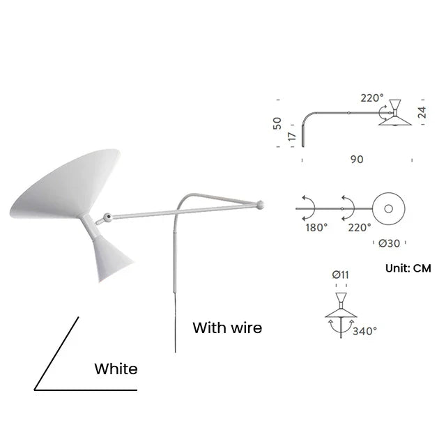 Afralia™ Marseille Adjustable Wall Lamp Rotatable Sconce for Living Room & Bedroom