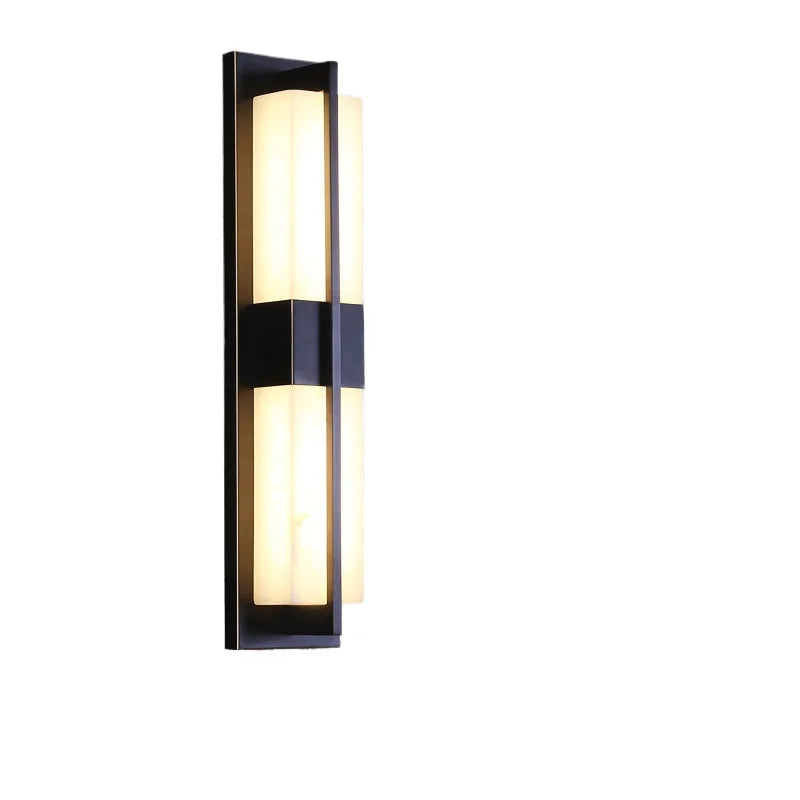 Afralia™ Outdoor Waterproof LED Wall Lighting Garden Porch Sconce Light, Imitation Marble Luminaire