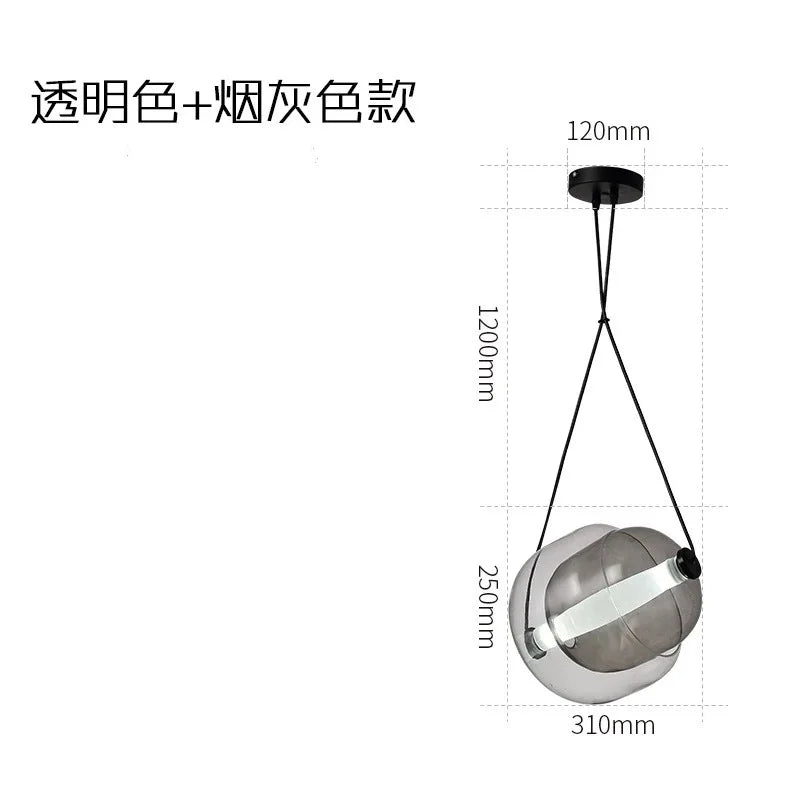 Afralia™ Glass Mini LED Pendant Light: Colorful & Stylish Hanging Chandelier for Kitchen, Bar, Restaurant