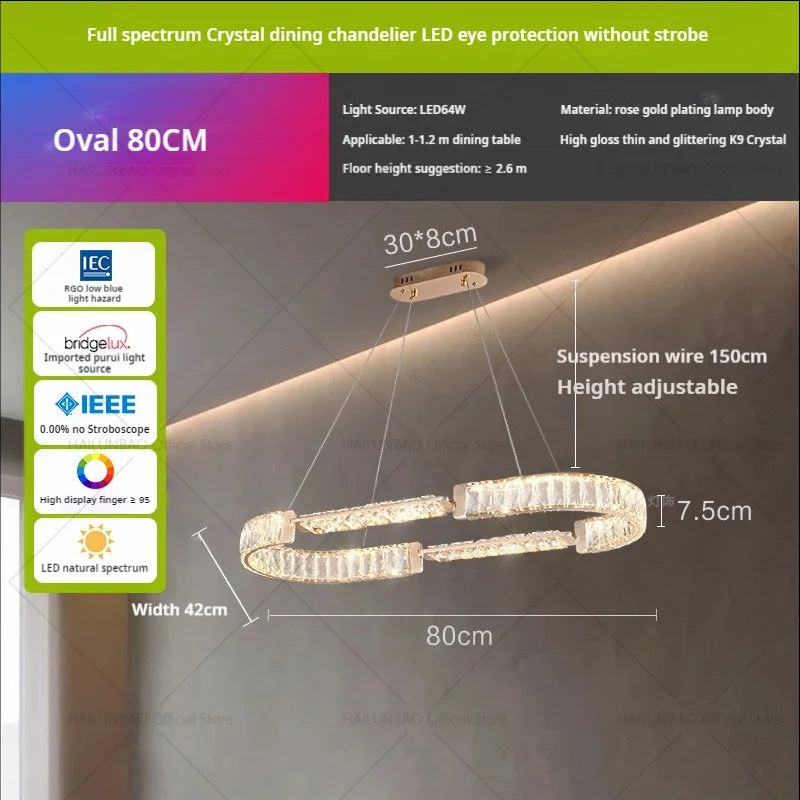 Afralia™ Light Luxury Crystal Chandelier for Elegant Living & Dining Atmosphere