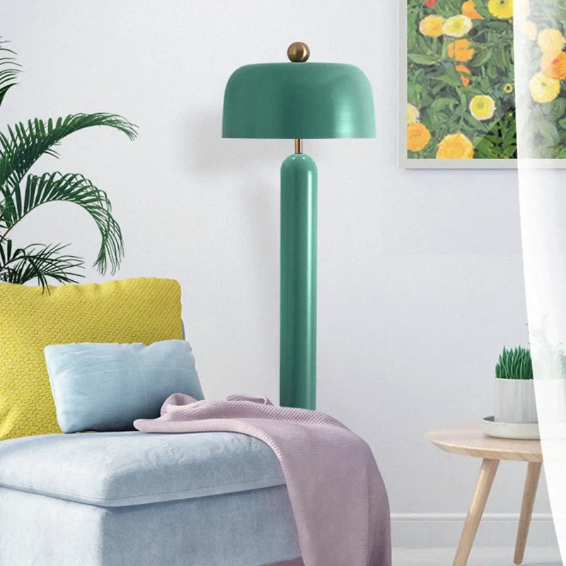 Afralia™ Minimalist Mushroom Floor Lamp in Green/Pink for Living/Model Room and Bedroom
