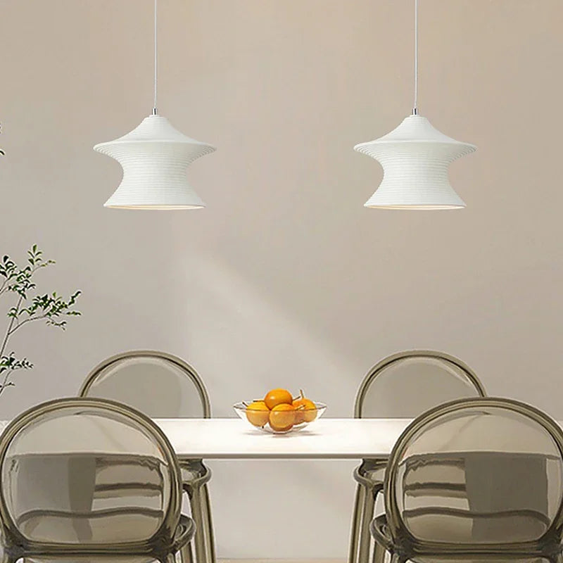 Afralia™ Wabi Sabi Cream Wind Chandelier: Minimalist LED Pendant Light for Home Decor