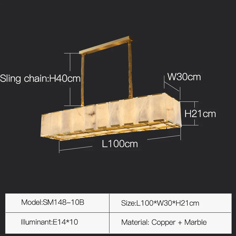 Afralia™ Marble Copper Chandelier: Elegant Modern Luxury Lighting for Living Room, Bedroom & Dining
