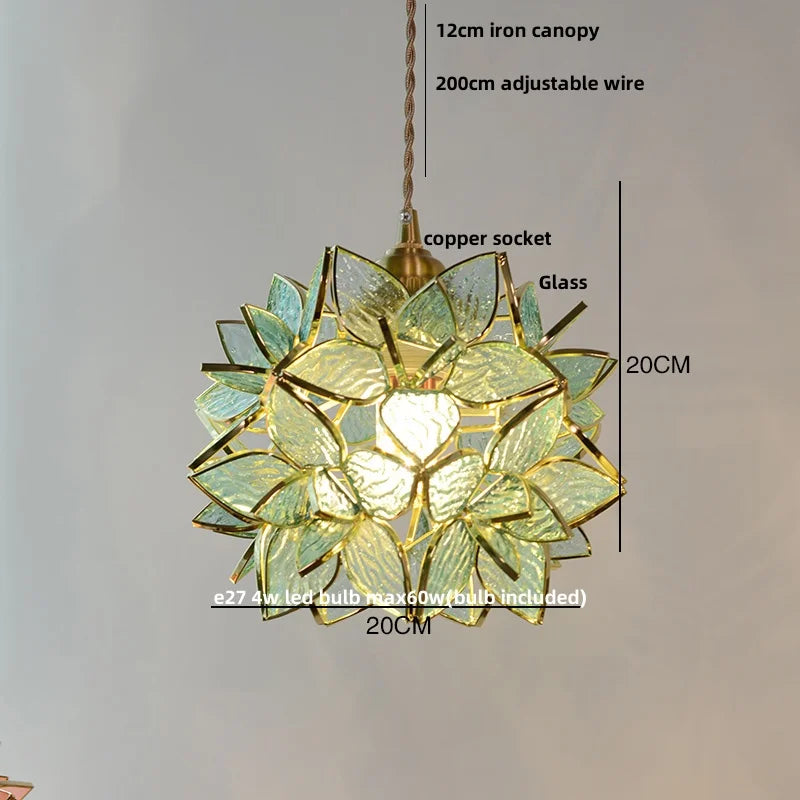 Afralia™ Flower Glass LED Pendant Lights - Modern Luxury Nordic Design