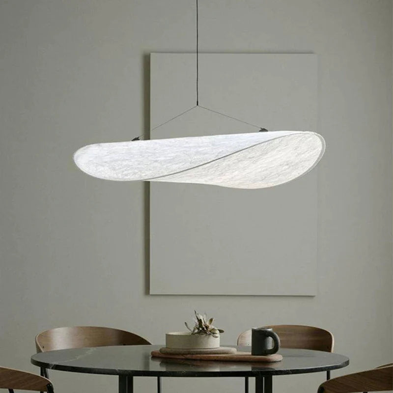 Afralia™ Silk Fabric Tense Pendant Light: Modern Nordic LED Chandelier for Home Decor