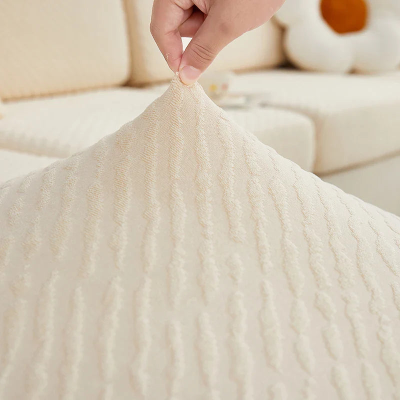 Afralia™ Jacquard L Sofa Seat Cover Protector: Stretchable, Washable, Thick Slipcovers