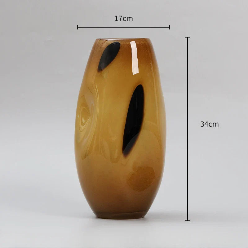 Afralia™ Polka Dot Glass Vase for Home Decor & Flower Arrangements