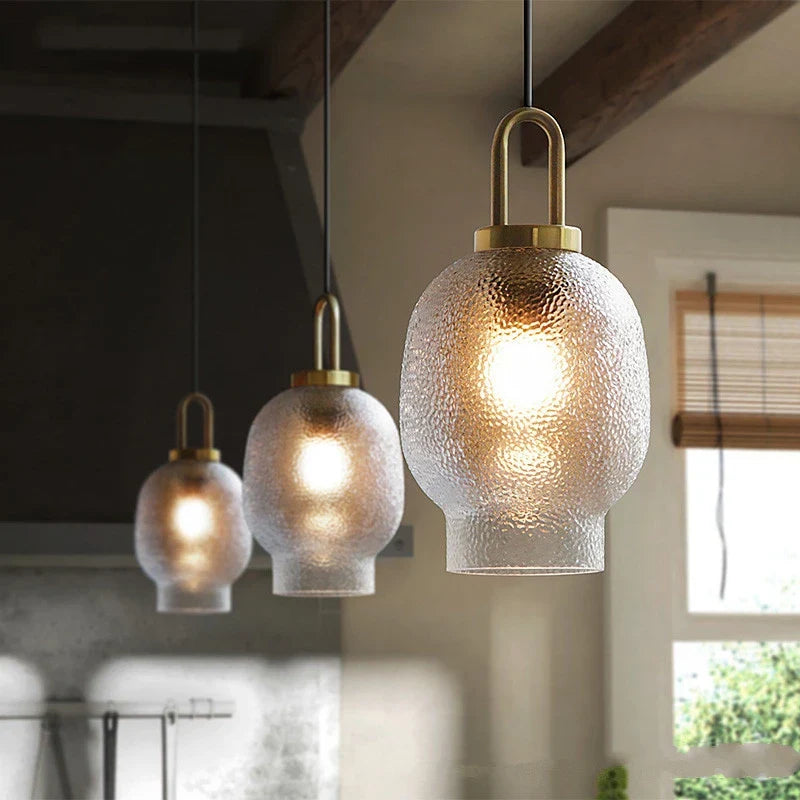 Afralia™ Glass Pendant Lights - Modern Nordic LED Hanging Lamp for Home Decor