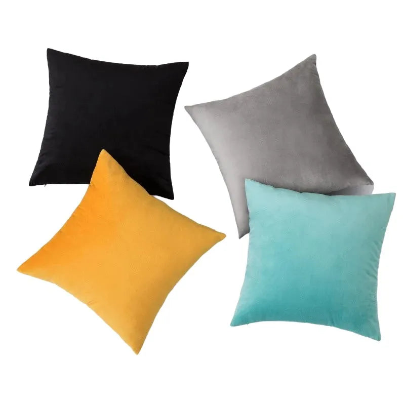 Afralia™ Velvet Solid Decorative Pillow Covers for Farmhouse Home Decor