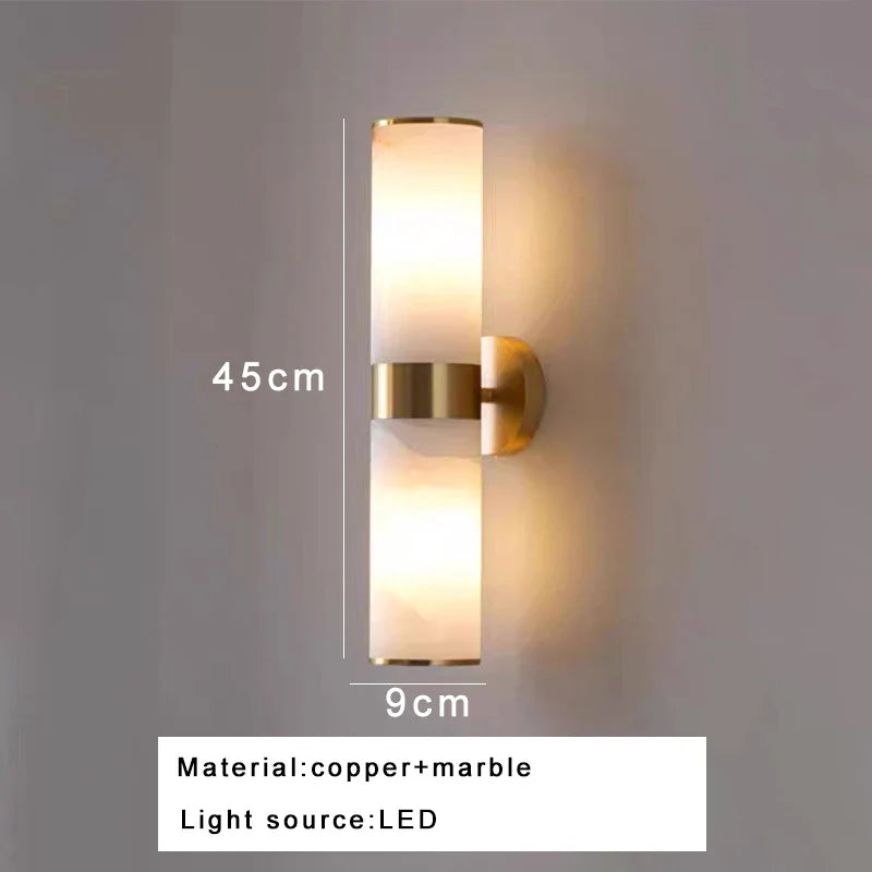 Afralia™ Round Marble Wall Sconce Lamps for Luxury Home Decor