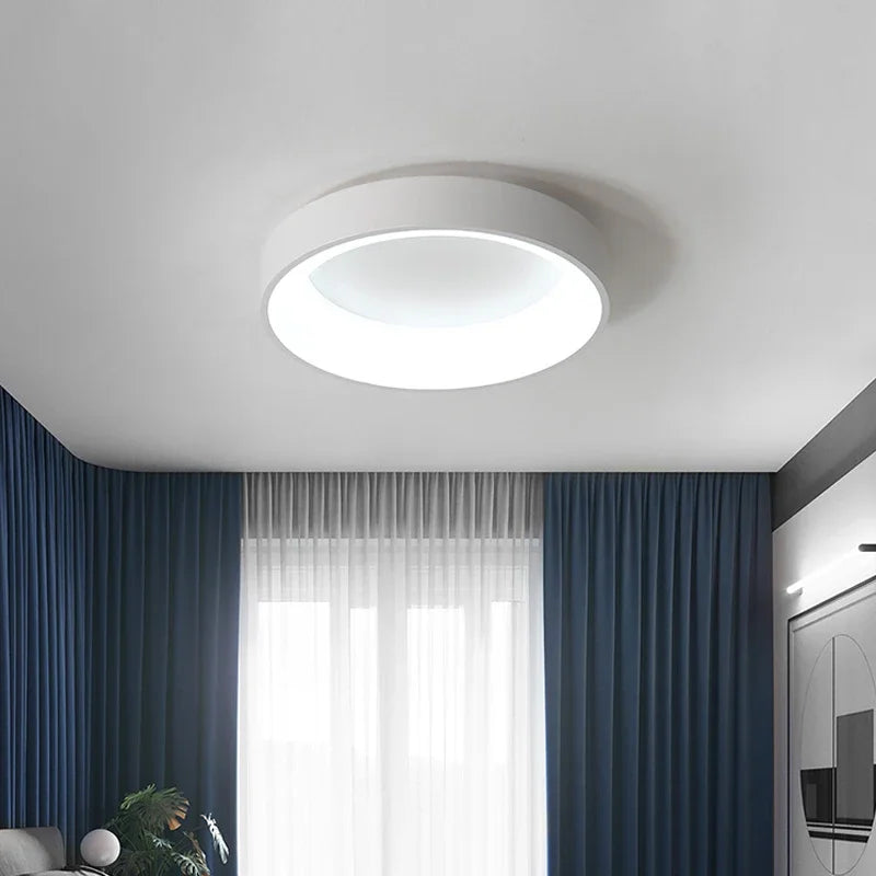 Afralia™ Modern Circle Ceiling Lights with Remote Control for Bedroom and Living Room