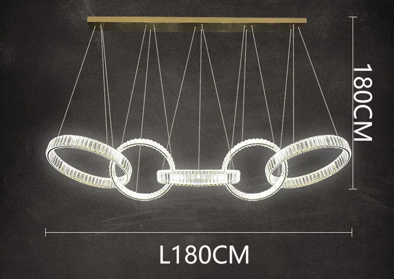 Afralia™ Crystal Chandelier Pendant Light for Living Room Dining Room Ceiling Lighting