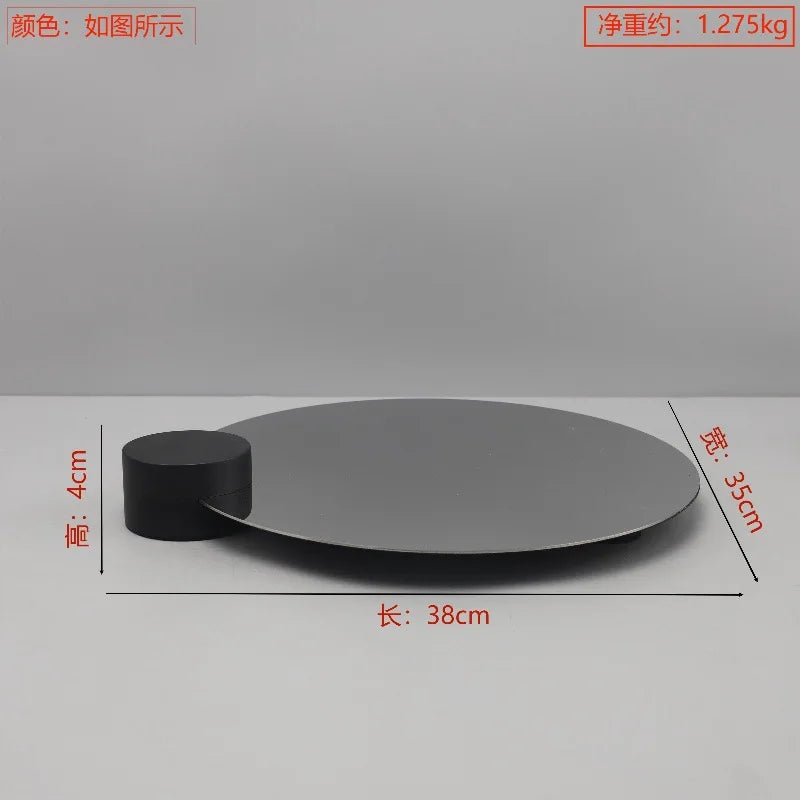 Afralia™ Modern Oval Stainless Steel Leather Tray for Home Decor