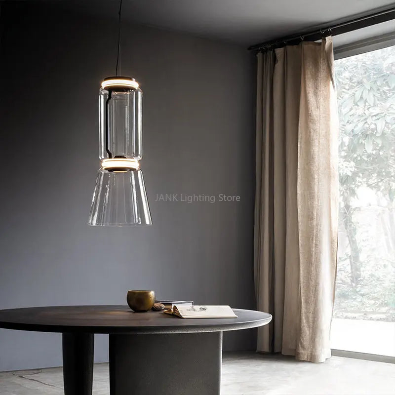 Afralia™ Minimalist Glass Pendant Chandelier for Modern Home Decor