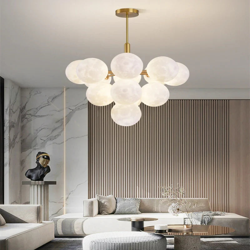 Afralia™ Modern Luxury LED Chandelier for Living Room, Kitchen, and Bedroom