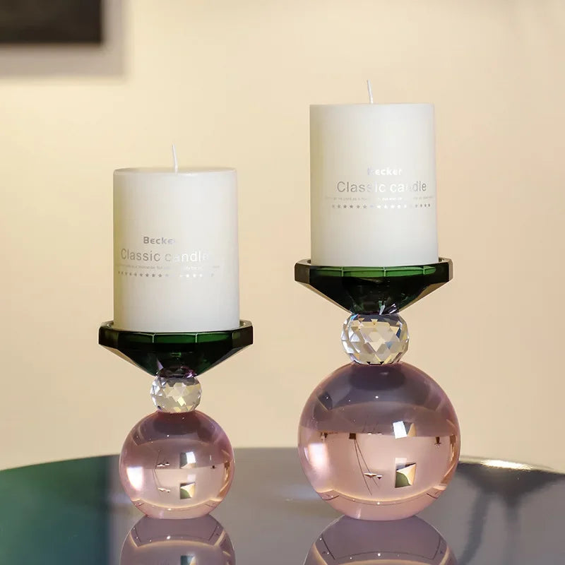 Afralia™ Crystal Candle Holder: Elegant Table Centerpiece for Romantic Events & Home Decor