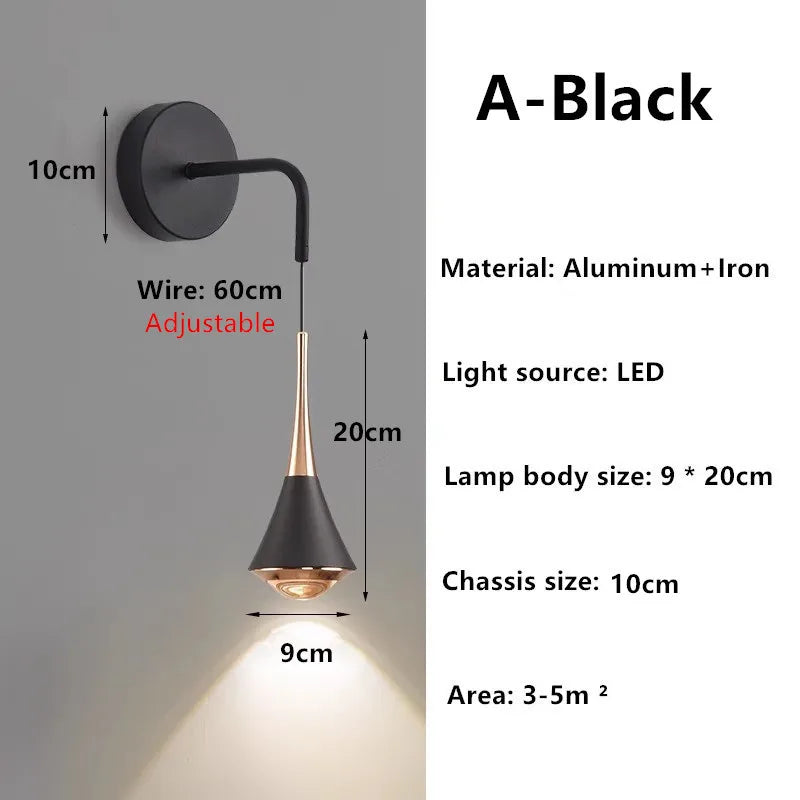 Afralia™ Modern Minimalist LED Wall Lamp for Living Room Bedroom