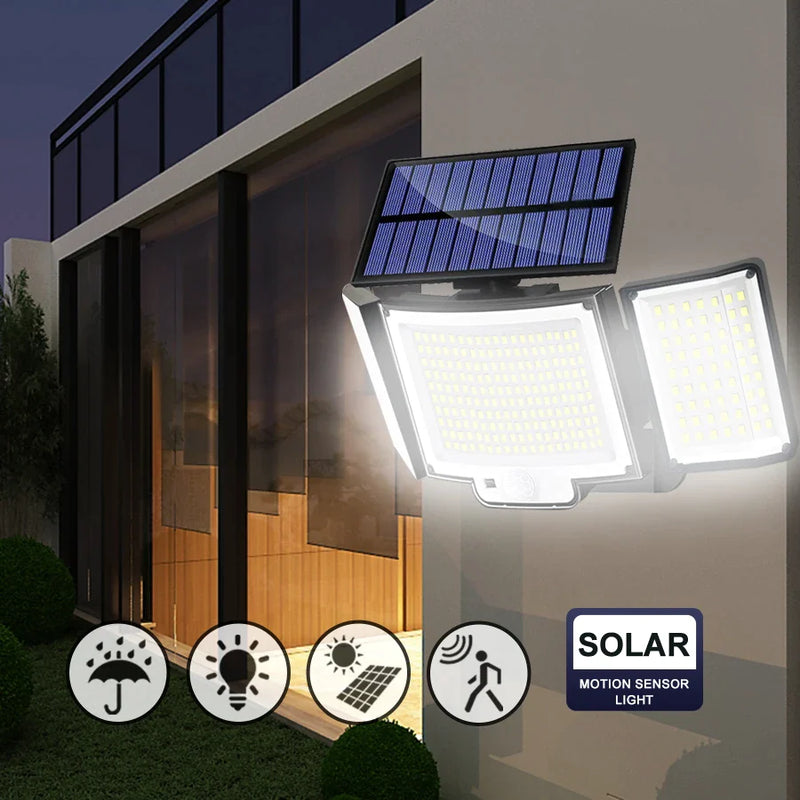 Afralia™ Solar Motion Sensor Street Light for Garden Pathway and Garage