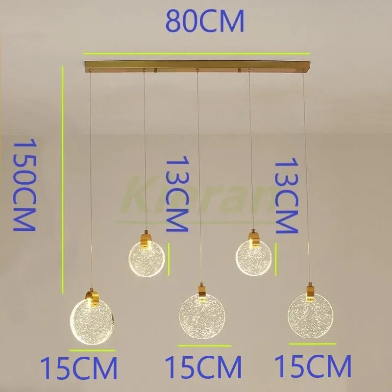 Afralia™ Crystal LED Chandelier: Modern 5head Highlight for Bedroom, Bar, Study Room Decor