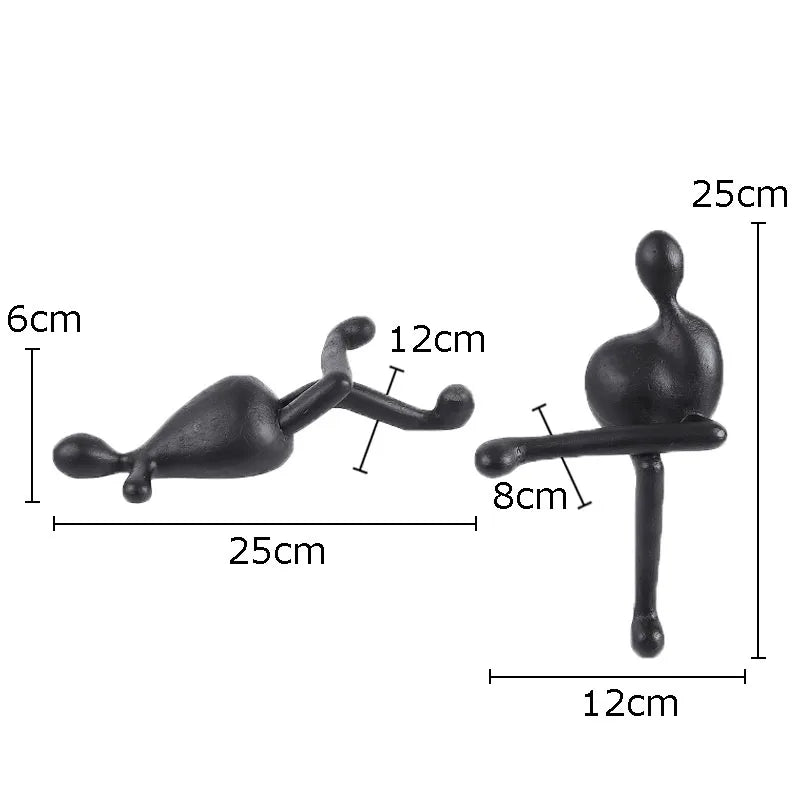 Afralia™ Abstract Characters Resin Sculpture Desk Decoration Modern Home Decor Figure Statue