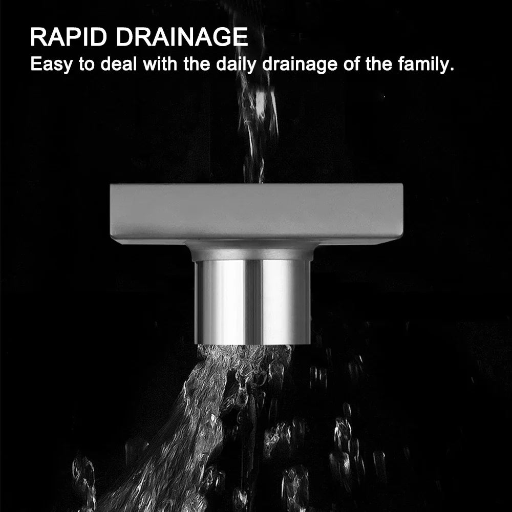 Afralia™ Square Bathroom Floor Drain 15*15cm - Anti-odor Shower Strainer Drainage