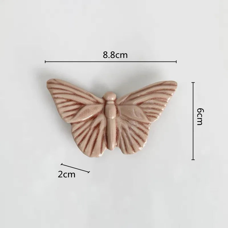 Afralia™ Ceramic Butterfly Wall Decor - 3D Papilionid Aesthetic Hanging Art
