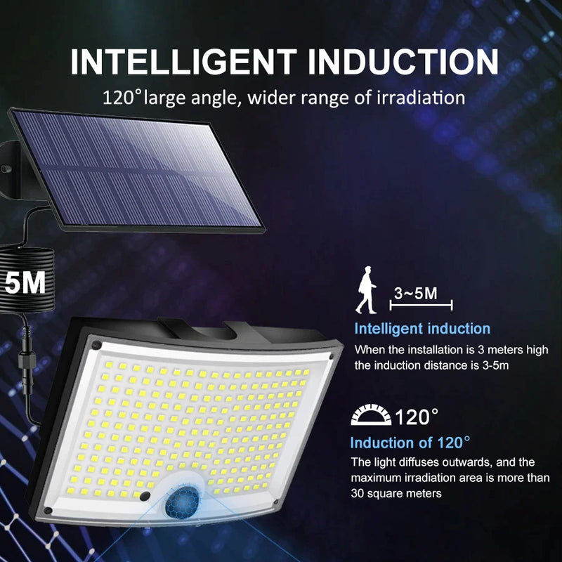 Afralia™ Outdoor Solar LED Security Light - Super Bright Motion Sensor, Waterproof, 3 Modes