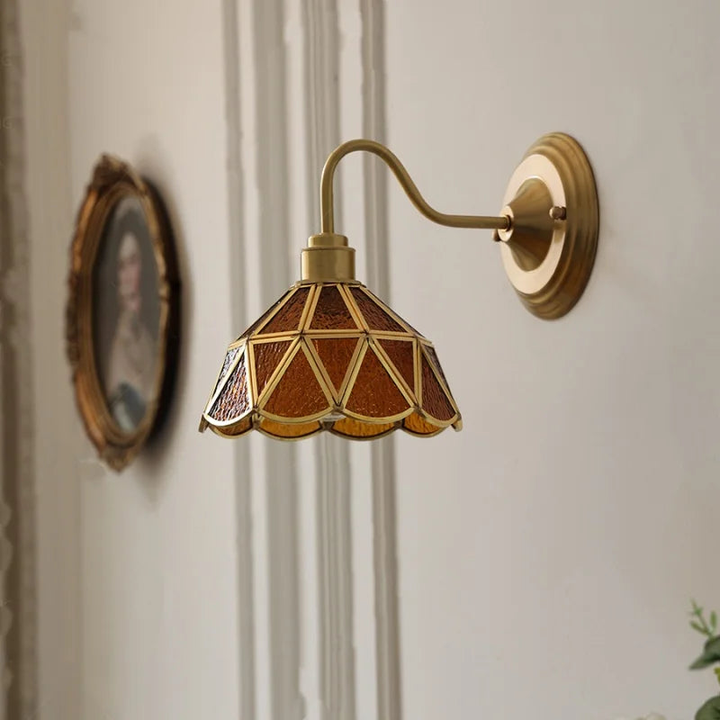 Afralia™ Nordic LED Wall Light Fixture Blue Glass Stair Light Bar Restaurant Bedroom Decor