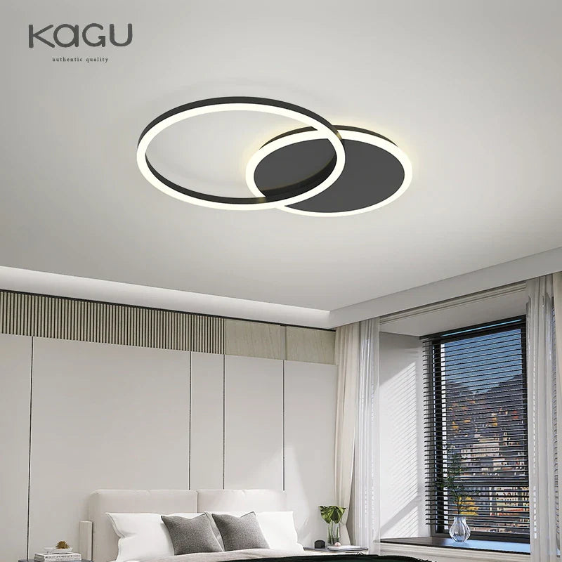 Afralia™ White Gold LED Chandelier for Living Room Study Parlor, Modern Indoor Lighting