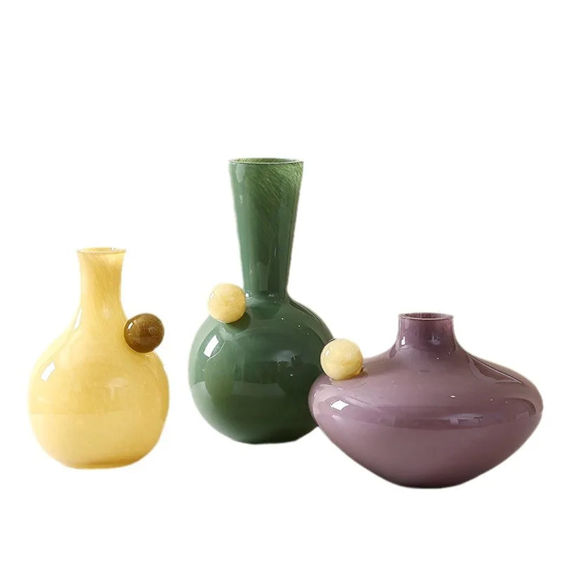 Afralia™ Geometric Glass Sphere Vase for Home Decor and Flower Arrangements