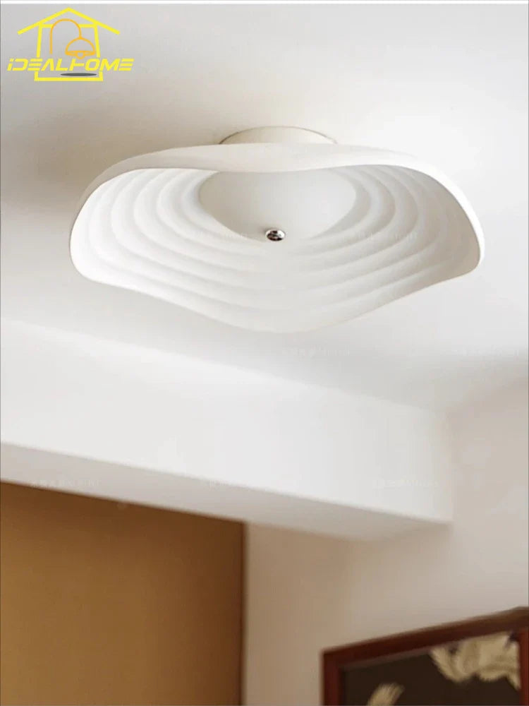 Afralia™ Lotus Leaf Ceiling Light: LED Modern Retro Resin Fixture for Home Decor & Living Space