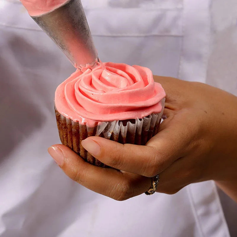 Afralia™ Stainless Steel Oversized Icing Nozzle for Cupcake Flower Decoration