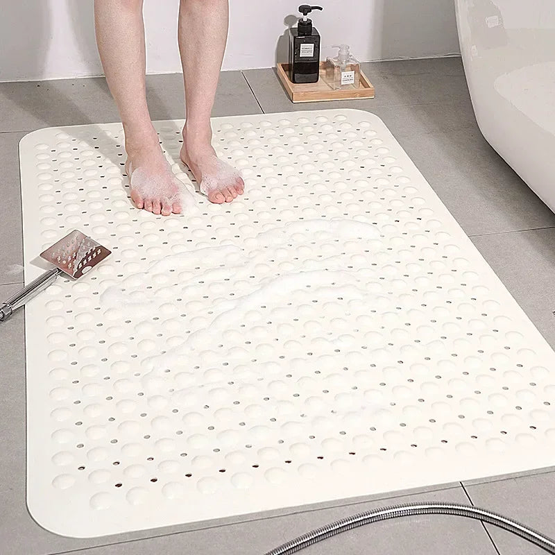 Afralia™ Large Non-Toxic Non-Slip Bath Mat with Suction Cups for Safety and Comfort