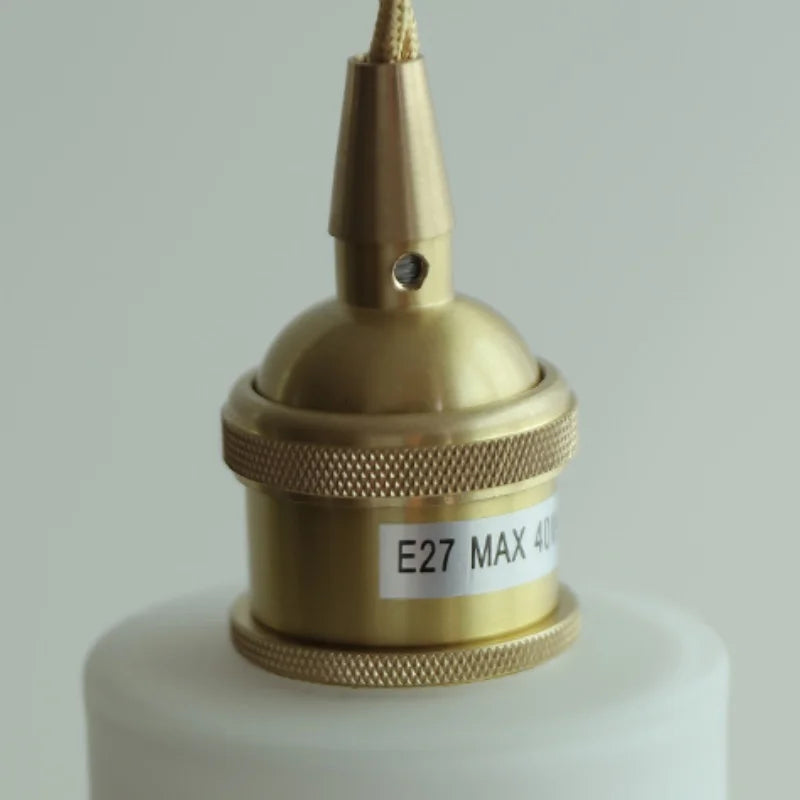 Afralia™ White Glass LED Pendant Light - Modern Nordic Hanging Lamp for Home Decor