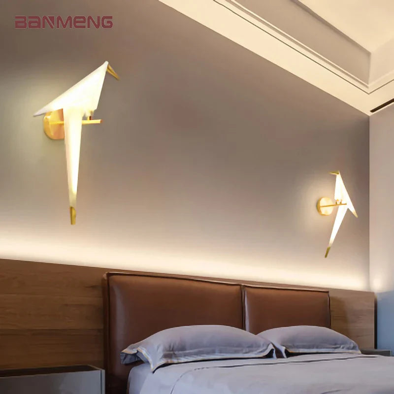 Afralia™ Little Bird LED Wall Lamp: Modern Light Luxury Fixture for Bedroom, Living Room.