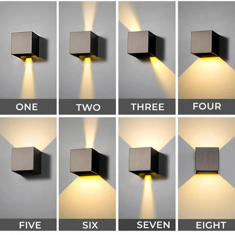 Afralia™ Outdoor Wall Light 10W Up Down Adjustable Angle for Corridor Garden Decor