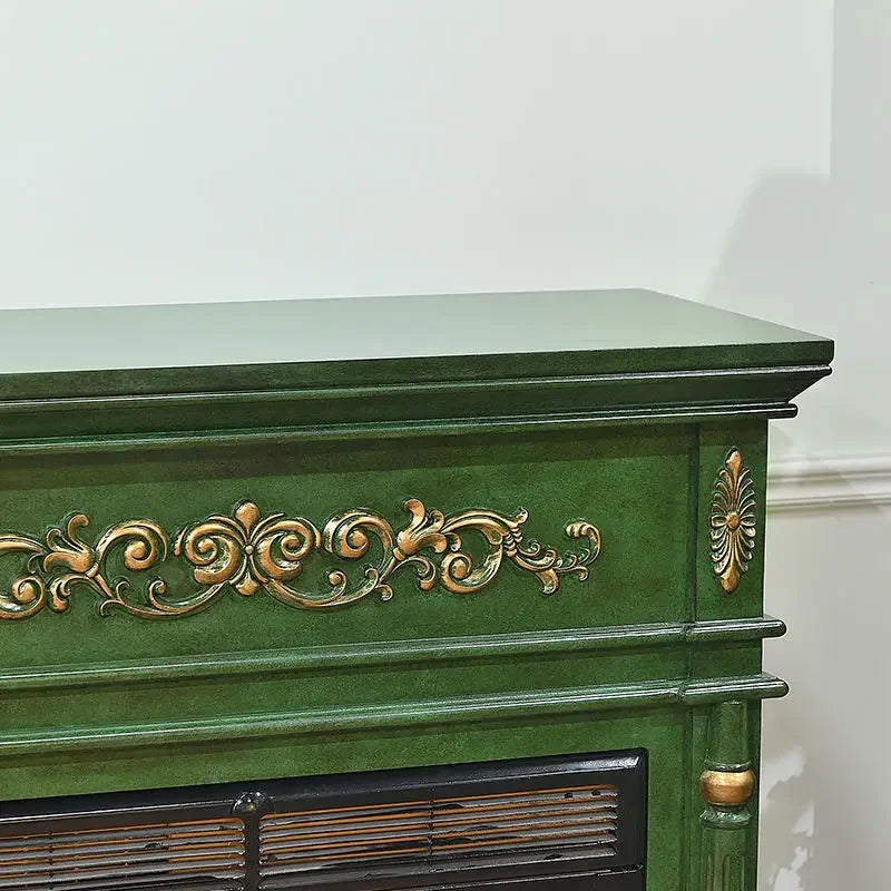 Afralia™ Luxury Retro Fireplace Cabinet for Elegant Living Room Décor with Fire Imitation