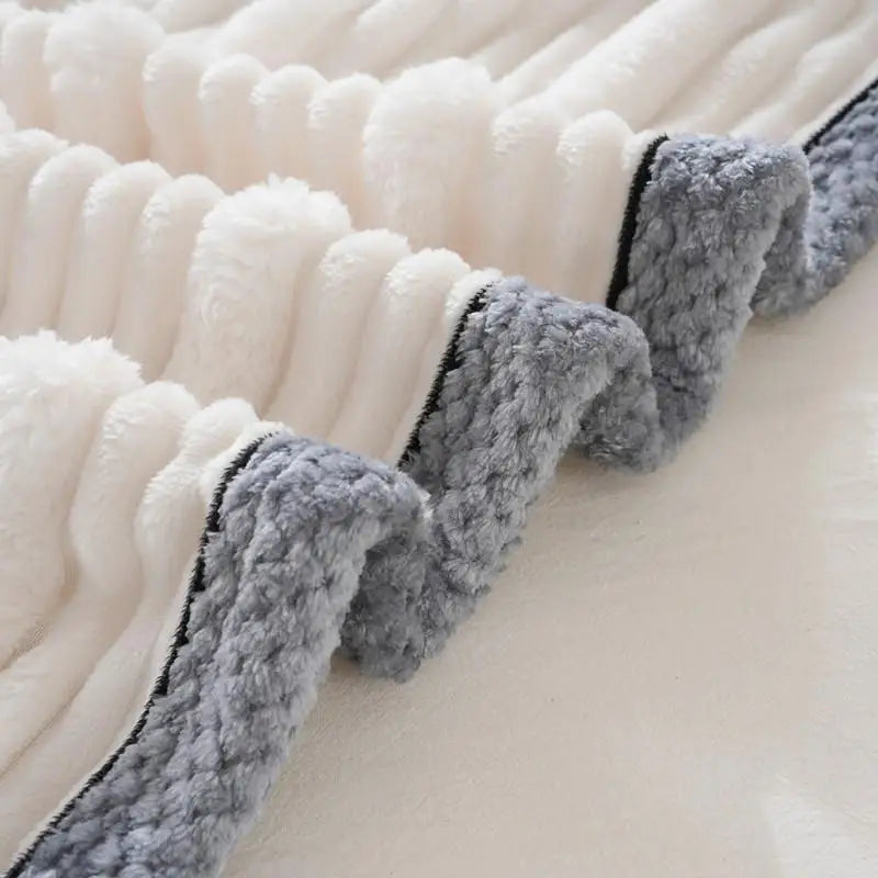 Afralia™ Light Luxury Sofa Blanket for Autumn/Winter, Cozy Office and Bedroom Blanket