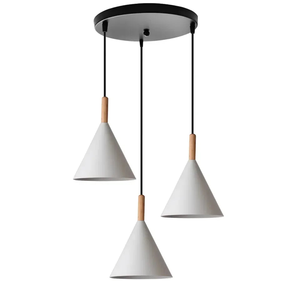 Afralia™ Wood LED Pendant Chandelier: Modern Nordic Hanging Lamp for Home, Cafe, Restaurant’s Kitchen