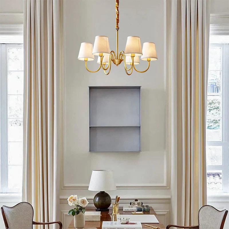 Afralia™ Copper American Chandelier: Modern Luxury for Living Room, Bedroom, and Restaurant